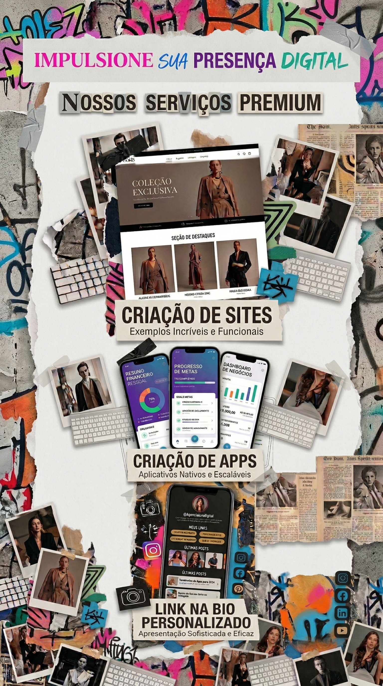 Destaque visual dos serviços Dakota Soluções Digitais — produtos orientados a conversão.